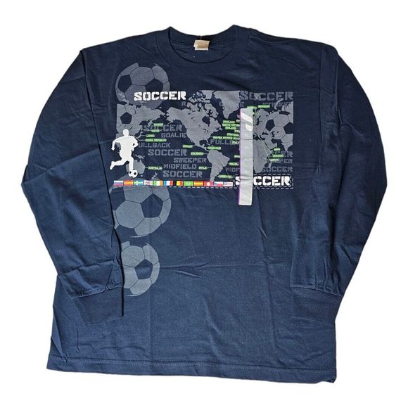 Prospirit Other - ProSpirit Boys Sz XL 16/18 Blue soccer Graphic Long Sleeve Tee NWT